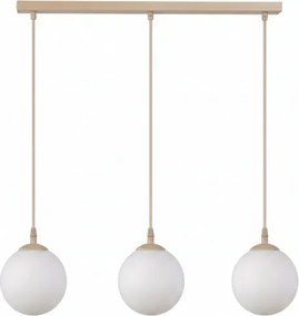 Candelabru pe cablu COSMO 3xE14/10W/230V bej/alb