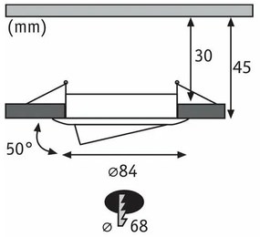 Paulmann 93483 - Set 3x LED 6,5W IP23 lumini baie NOVA 230V dimabil