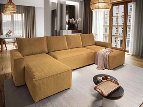 Coltar in forma de U SMART COSARO 295x140 cm, mustar