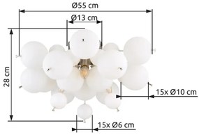 Lustră aplicată Globo 15633DO UDO 3xE14/25W/230V