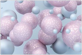 Tablou abstract - Bile în pastel (90x60 cm)