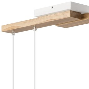 Lustră pe cablu CORTINA 4xE27/15W/230V alb/stejar