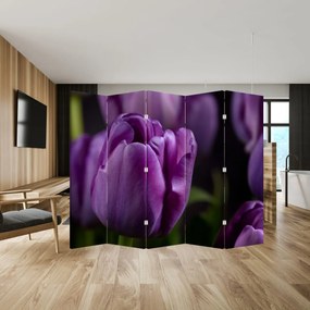 Paravan - Flori de lalele (210x170 cm)