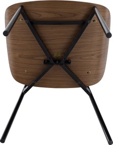 Scaun de sufragerie, bej/nuc/negru, MARSIA