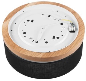 Plafonieră Brilagi BELLADONNA 2xE27/15W/230V d. 40 cm negru/stejar