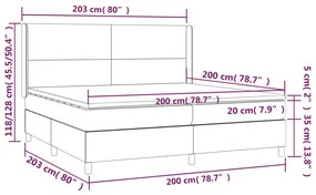 Pat box spring cu saltea, albastru, 200x200 cm, textil Albastru, 200 x 200 cm, Design simplu