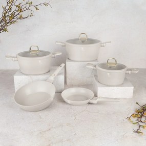 Set oale si tigai cu capace 10 piese Sahara Berlinger Haus BH 8080NN, potrivite si pentru inductie
