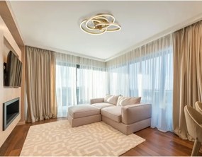 Globo 67163-56G - Plafonieră LED dimerizabilă HERWIG 56W/230V 57,5x60 cm aurie+telecomandă