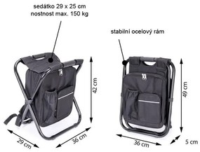 Rucsac multifuncțional pliabil, negru