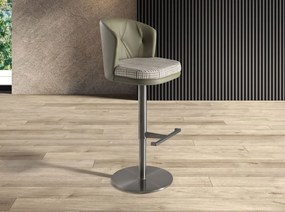 Scaun de bar pivotant cu inaltime reglabila Stool verde inchis