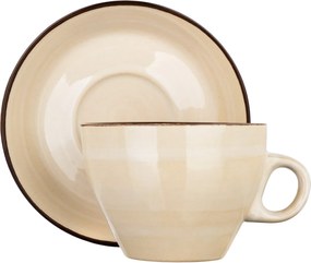 Ceașcă cu farfurioară Banquet PALAS, 290 ml,  crem