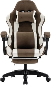 Scaun de birou/gaming, maro/alb, HOSPO