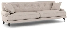 Canapea Seattle E120Numărul de locuri: 3, Beige, 222x100x87cm, Tapiterie, Picioare: Lemn, Role