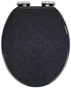 WENKO 22977100 - Capac WC BELLEVUE 35,5 x 42,5 cm antracit/argintiu