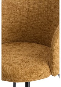 Set de scaune de sufragerie galben ocru 2 buc. din metal Radaja – Light &amp; Living