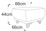 Taburet RIMINI 66x66 cm gri