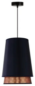 Lustră pe cablu BELL Duolla SHINY 1xE27/15W/230V d. 25 cm albastru/cupru
