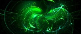 Tablou - abstracție verde (120x50 cm)