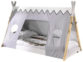 Set TIPI format dintr-un Pat copii (90 x 200 cm) și un set textil asortat.