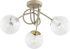 Brilagi - Lustră aplicată STELLA 3xE27/60W/230V bej/auriu