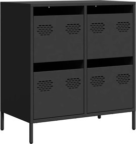 vidaXL Dulap, negru, 68x39x73,5 cm, oțel laminat la rece