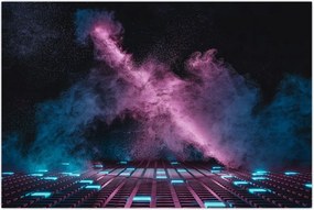 Tablou - Fum roz-albastru (90x60 cm)