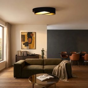 BRILAGI- Plafonieră LED VELVET TWIST LED/24W/230V 4000K Ø 55 cm negru/auriu