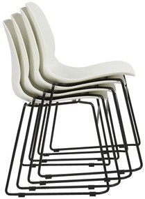 Set 4 buc scaune de sufragerie Panza (alb). 1081879