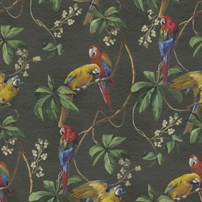 Fototapet, Parrots, Green, Rebel Walls