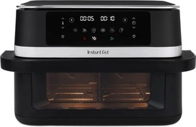 Friteuză dublă cu aer cald 8-în-1 Instant Pot Vortex VersaZone XL ClearCook 140-3025-01-EU, 2800 W, 12 l, 205 °C, EvenCrisp, Finalizare sincronizată a programelor, Comandă tactilă, Negru/Inox
