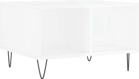 vidaXL Măsuță de cafea, alb extralucios, 60x50x36,5 cm, lemn compozit