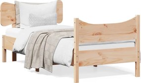 vidaXL Cadru de pat fără saltea, 75x190 cm, lemn masiv de pin