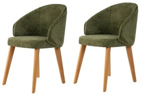 Set de scaune de sufragerie Bentley Green and DarkOak, 2 buc.
