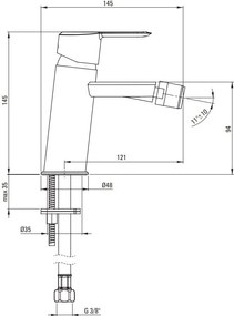 Arnika Robinet pentru Bideu finisaj Auriu Periat - BQA_R30M