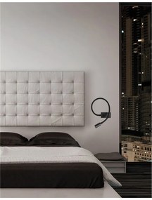 Aplica LED cu spot directionabil design minimalist Geneva neagra NVL-8126582