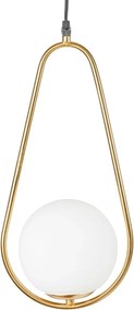 Pendul Nuli Erste Auriu 140x20x40cm 40W E14 - Corp Iluminat Modern Metal și Sticlă Elegant pentru Dining sau Dormitor, Înălțime Reglabilă 1.5m