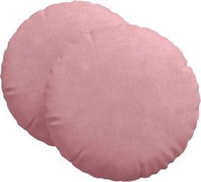 vidaXL Perne de Șezut 2 pcs Roz Ø 40 x 13 cm Catifea