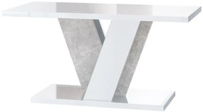Masă de cafea Venag (alb lucios + piatră). 1055266