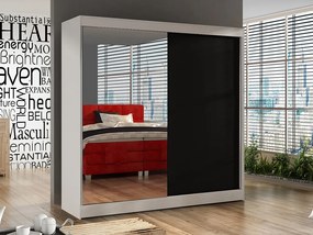 Dulap de haine Birdie (alb + negru). 1068321