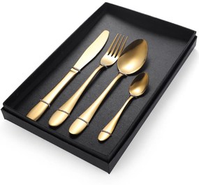 Set 4 tacamuri din inox, TRENDY'S,gold