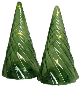 Decorațiune luminoasă de Crăciun verde 2 buc. ø 6 cm Vilma – Sirius