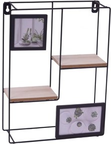 OFERTA Polita de perete cu rame foto KIVORA 40x30 cm, neagra calitatea II