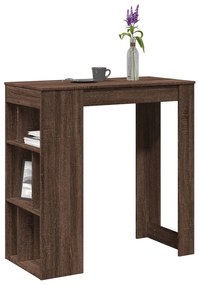 854361 vidaXL Masă bar cu rafturi, stejar maro 102x50x103,5 cm lemn prelucrat