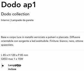 Aplica cu Spot stil modern minimalist Dodo ap1 alba