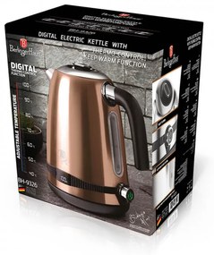 Fierbator electric cu afisaj digital Rose Gold Metallic Line BerlingerHaus BH 9326