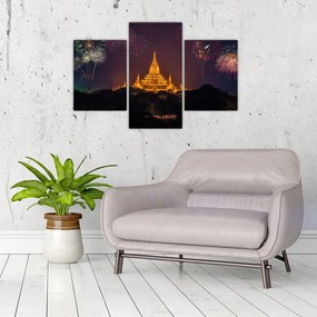 Tablou cu artificii în Asia (90x60 cm)