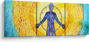 Tablou - Puterea spiritului (cu ceas) (90x30 cm)