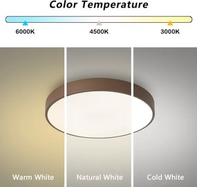 Brilagi - Plafonieră LED POOL LED/36W/230V 3000/4000/6000K 30 cm maro