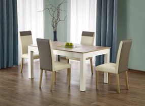 Masă de sufragerie Shana (stejar sonoma + alb) (pentru 6 până la 12 persoane). 770742