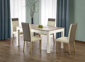 Masă de sufragerie Shana (stejar sonoma + alb) (pentru 6 până la 12 persoane). 770742